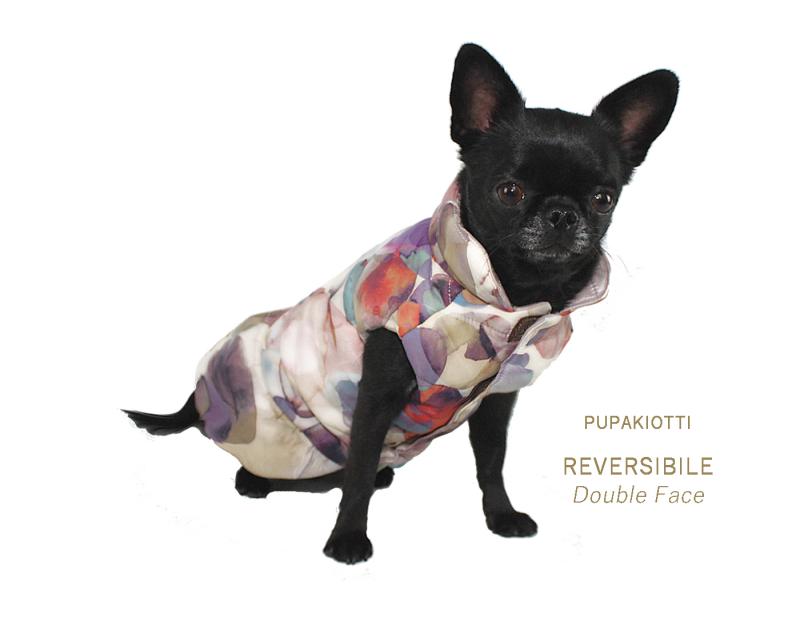  Cappotto imbottito reversibile  per cane art Camogli