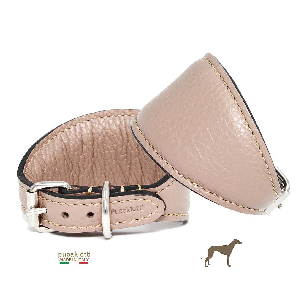 BASIC. Collare per Levriero imbottito con spugna  in vera pelle
