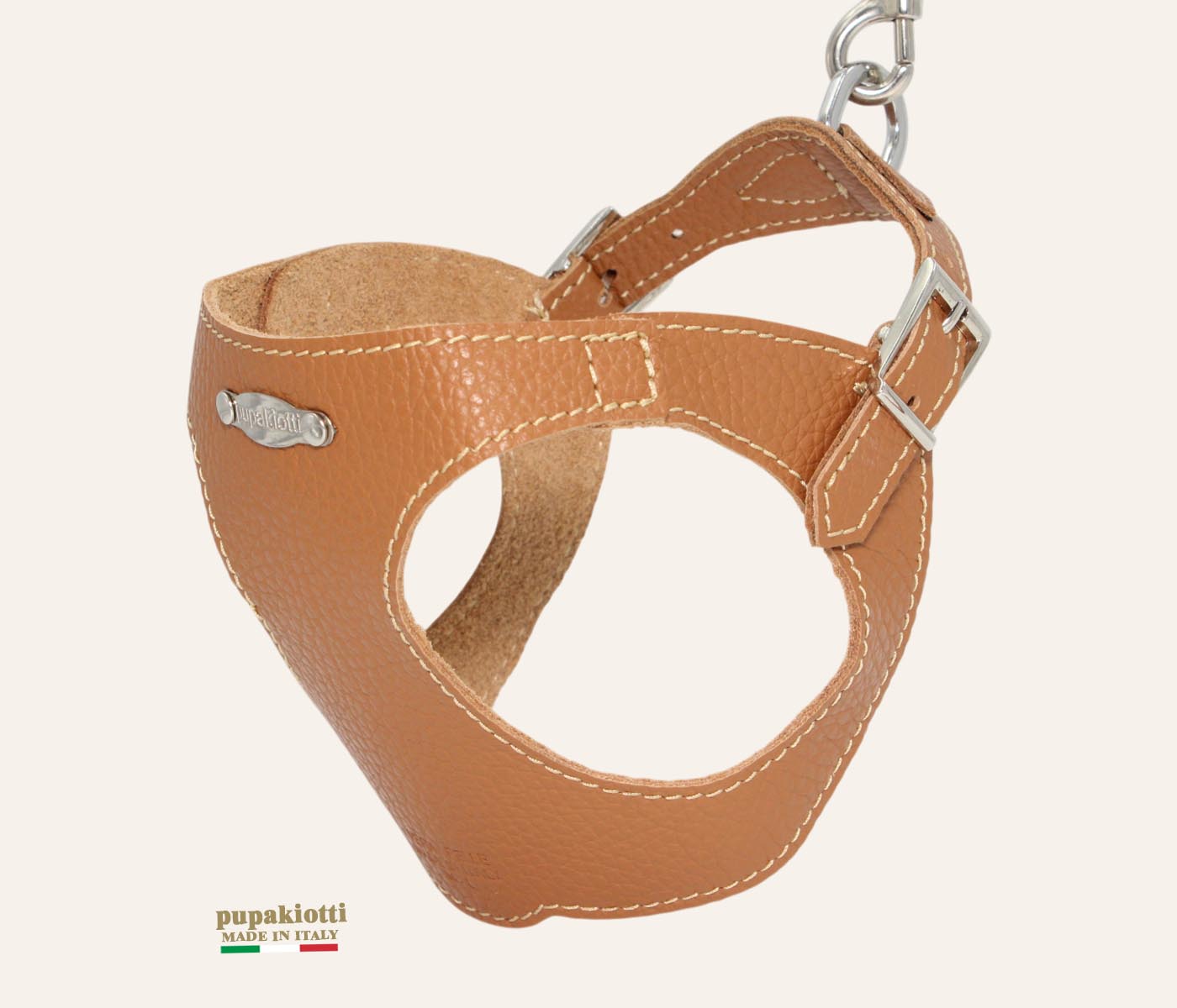 Basic. Ergonomic and adjustable leather harness for dogs
