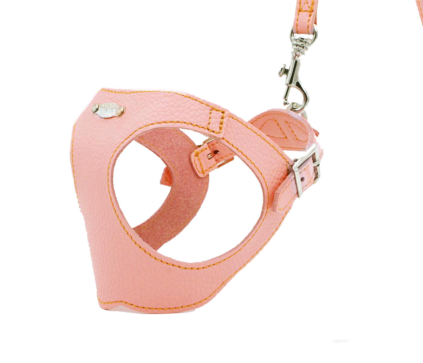 Basic. Ergonomic and adjustable leather harness for dogs