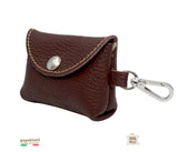 Basic Mini Bag. Portasacchetti e portabiscotti  in vera pelle per cani