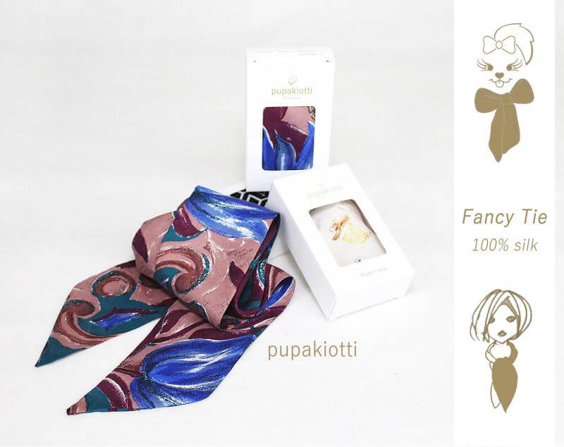 Cravatta-foulard in seta per cane