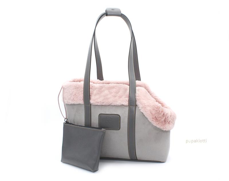 Cortina. Carrying bag in NeoFur and Genuine Leather for dogs