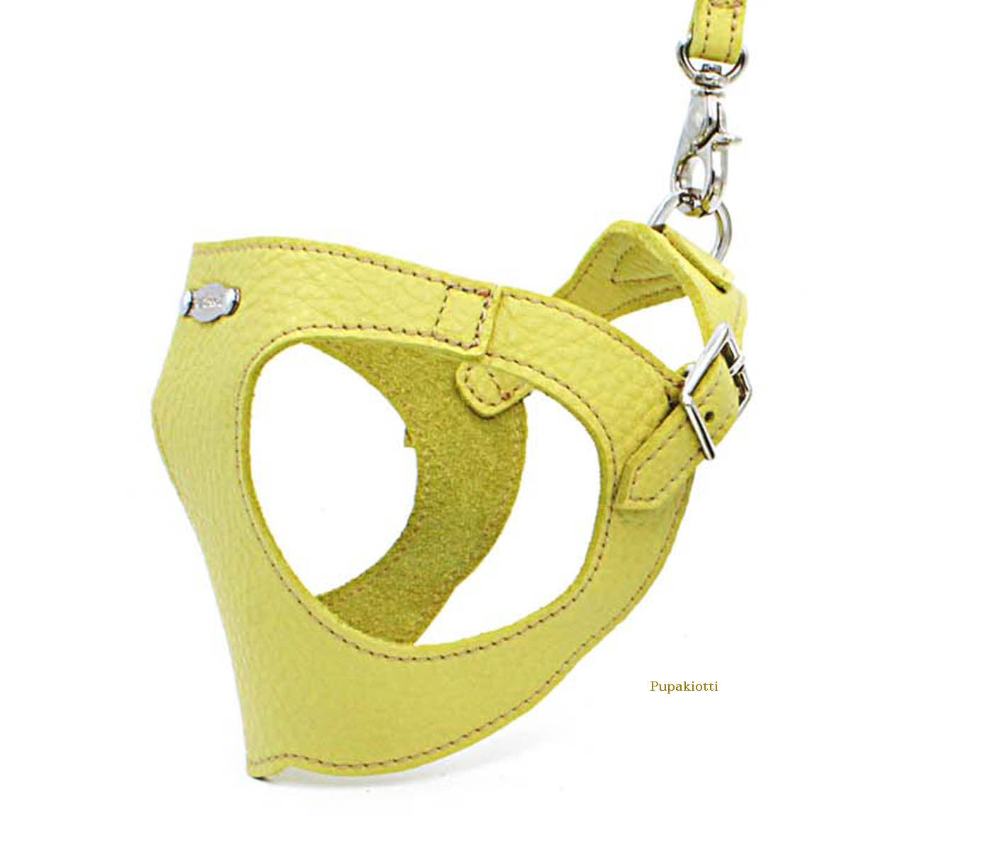 Basic. Ergonomic and adjustable leather harness for dogs