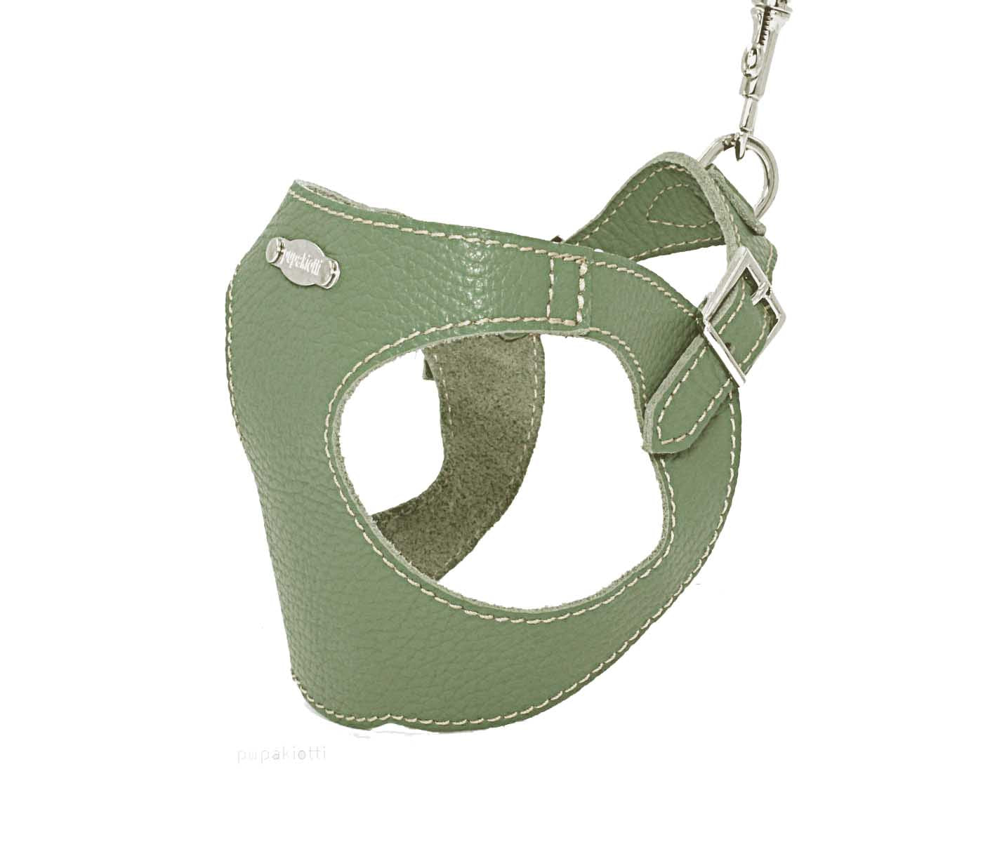 Basic. Ergonomic and adjustable leather harness for dogs