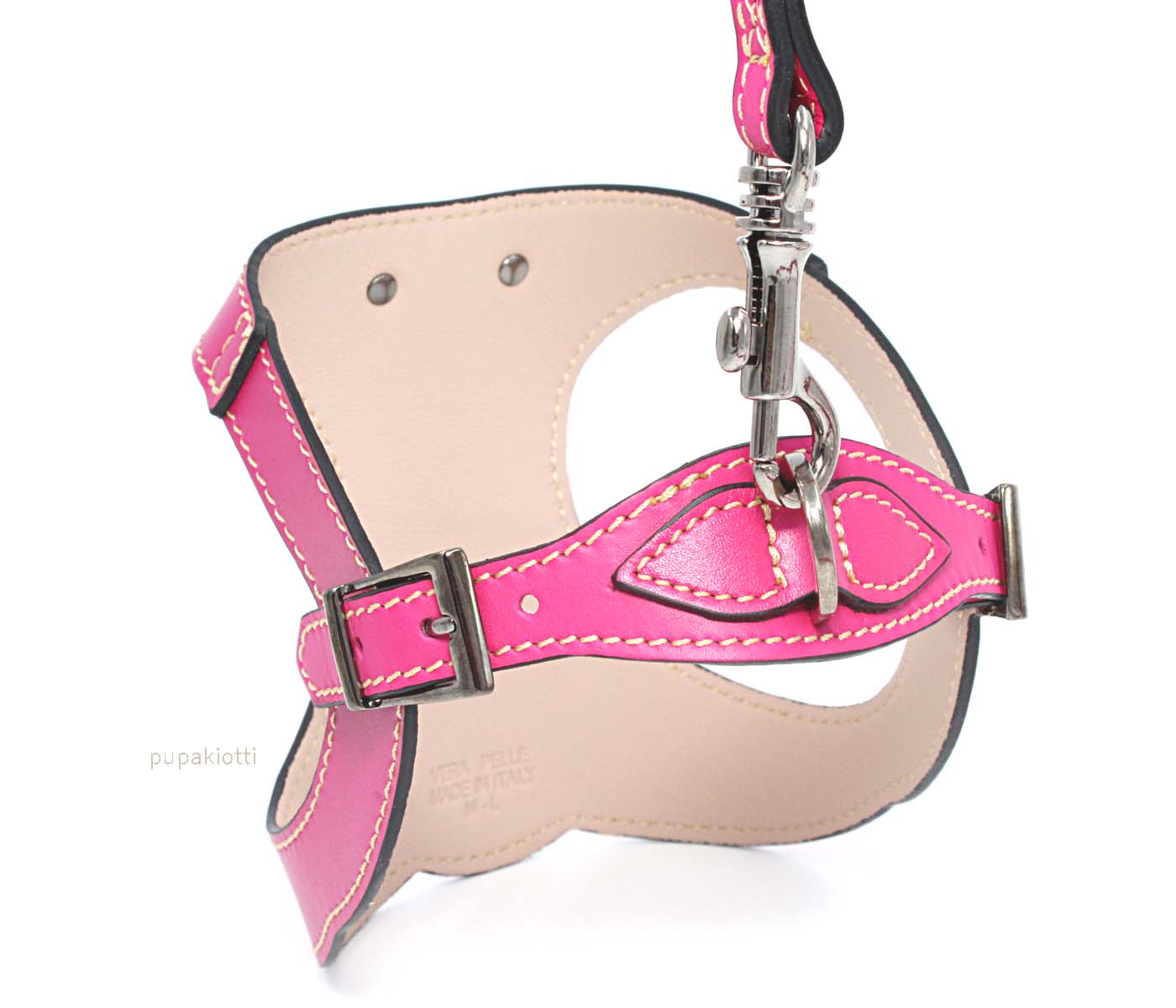 PREMIUM. SET 3 pieces. Leather harness and leash with poop bags dispenser for dog