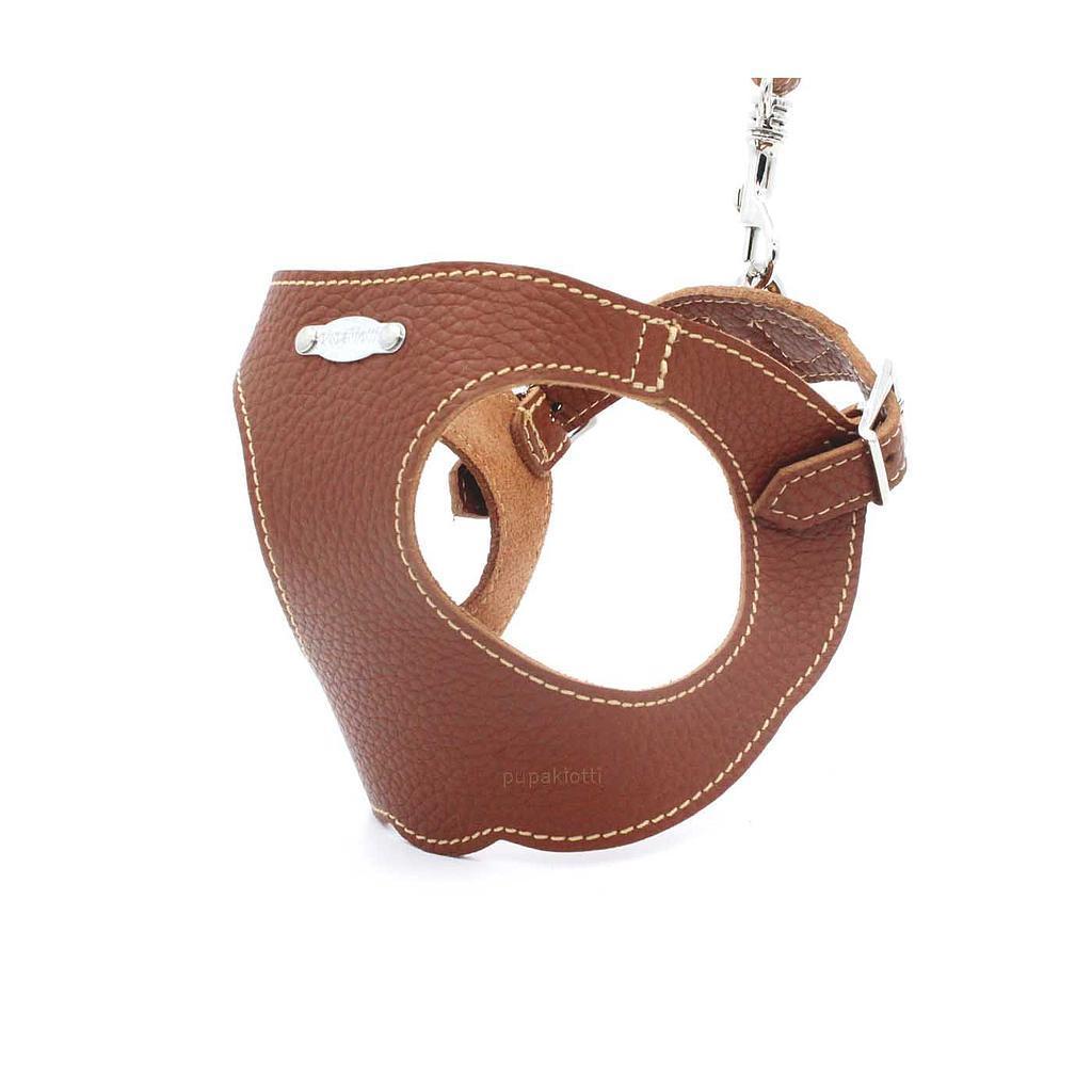 Basic. Ergonomic and adjustable leather harness for dogs