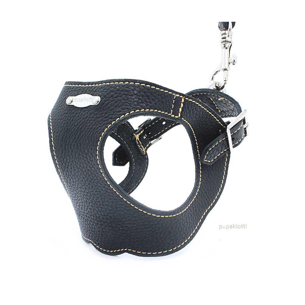 Basic. Ergonomic and adjustable leather harness for dogs